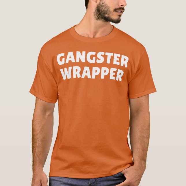 Gangster Wrapper roligt jultomten T Shirt (Framsida)