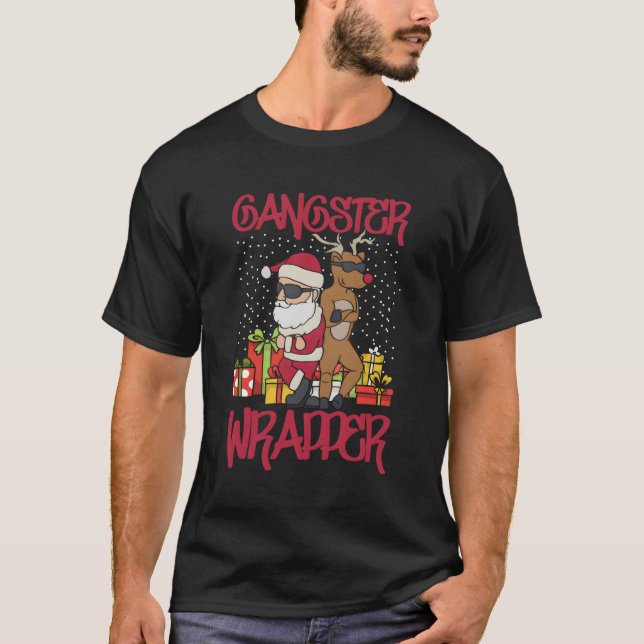 Gangster Wrapper Ugly Pun Gangsta T Shirt (Framsida)