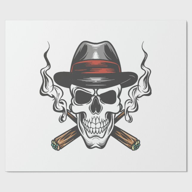 Gangsterkalle med fedorahatt presentpapper (Platt)
