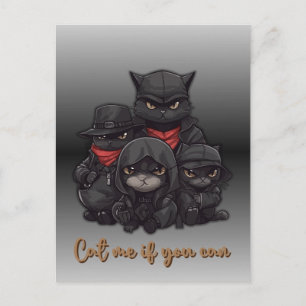 Gangsterkatt Postkort Katt Me Om Du Kan Vykort