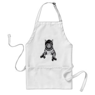 Gangsterkatt Tatuering Konst   Cool Streetwear Kit Förkläde