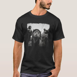 Gangsterkatter Streetwear Cool kattmotiv Roligt T Shirt