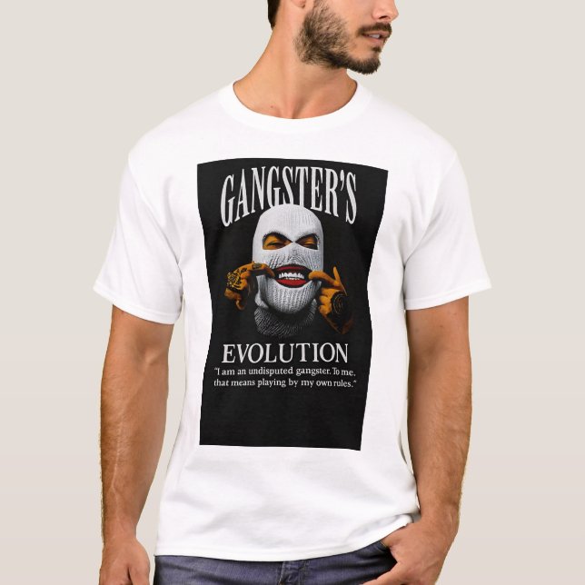 Gangsters Evolution Grafisk T-Shirt (Framsida)