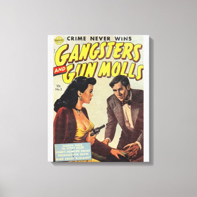 Gangsters och Gun Molls Canvastryck (Framsida)