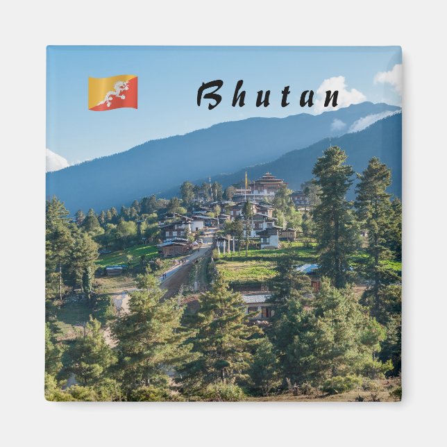 Gangtey Goemba Buddhistiska klostret, centrala Bhu Magnet (Framsidan)