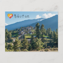 Gangtey Goemba Buddhistkloster, centrala Bhutan Vykort