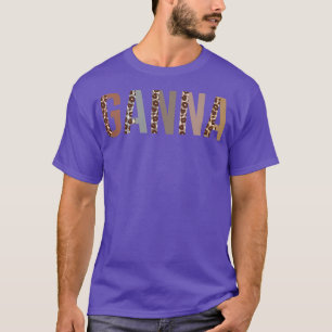 Ganna Leopard Print Mamma Cute Mors dag Funny Gra T Shirt