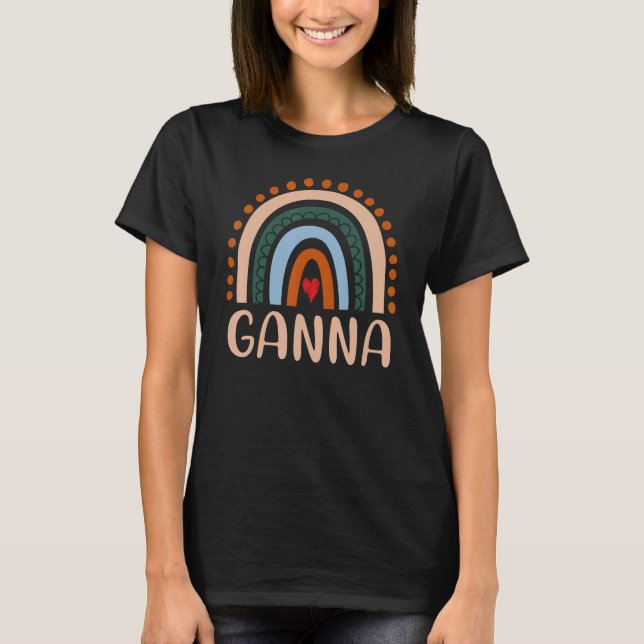 Ganna Rainbow Grandma Cute Mors dag Ganna T Shirt (Framsida)