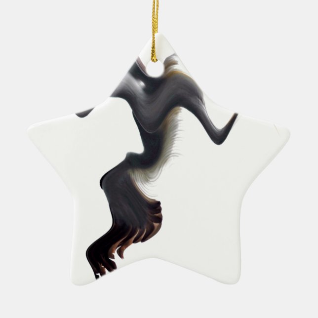 Gannets-Abstrakt Sea Bird Julgransprydnad Keramik (Framsidan)