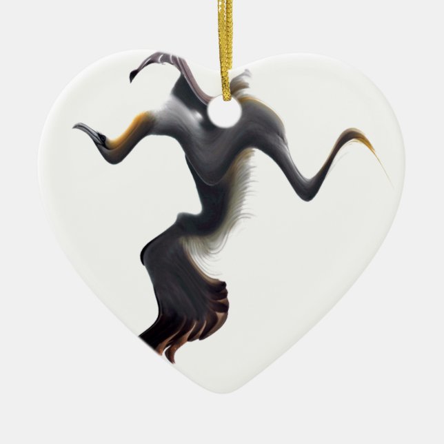 Gannets-Abstrakt Sea Bird Julgransprydnad Keramik (Framsidan)