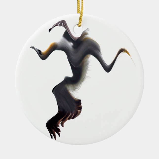 Gannets-Abstrakt Sea Bird Julgransprydnad Keramik (Framsidan)