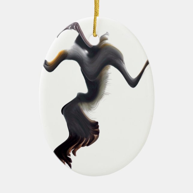 Gannets-Abstrakt Sea Bird Julgransprydnad Keramik (Framsidan)