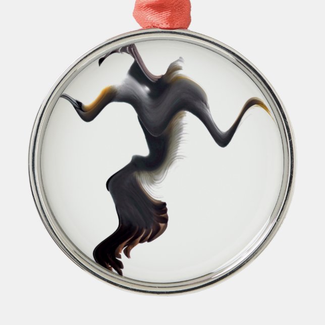 Gannets-Abstrakt Sea Bird Julgransprydnad Metall (Framsidan)