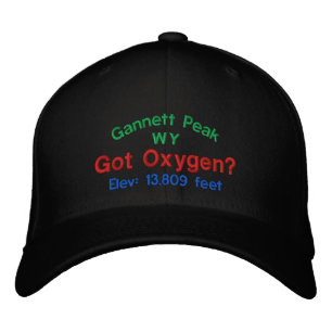 Gannett Peak Har Oxygen? Broderat tak Broderad Keps
