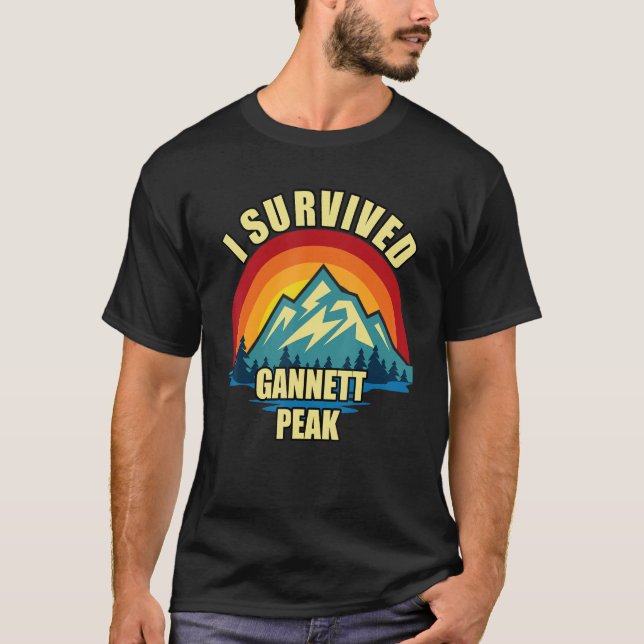 Gannett Peak Hiking Mountian klättring T Shirt (Framsida)
