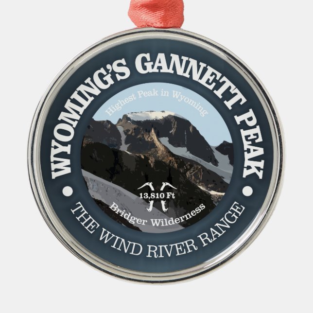 Gannett Peak Julgransprydnad Metall (Framsidan)