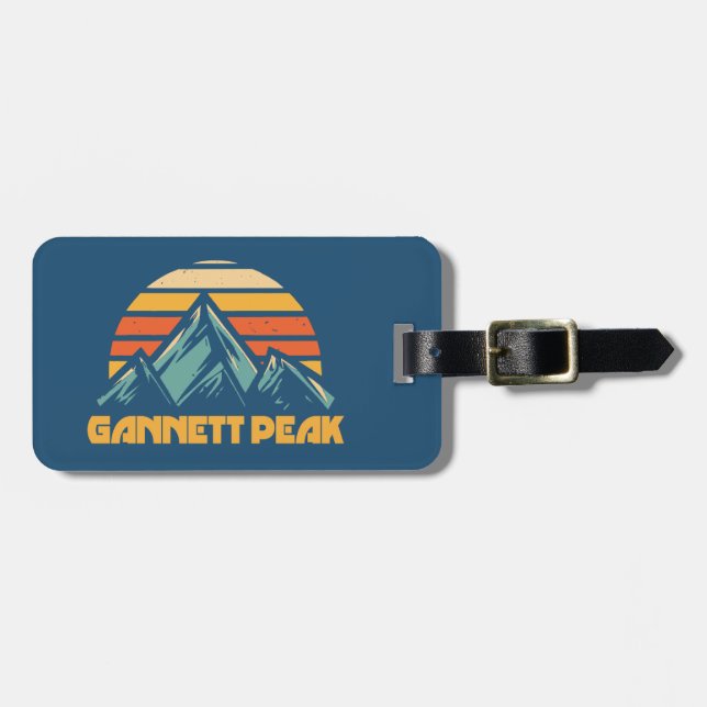 Gannett Peak Retro Turkos Bagagebricka (Horisontell Framsida)