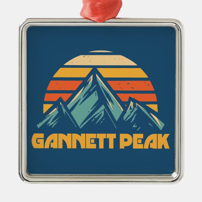 Gannett Peak Retro Turkos Julgransprydnad Metall (Framsidan)