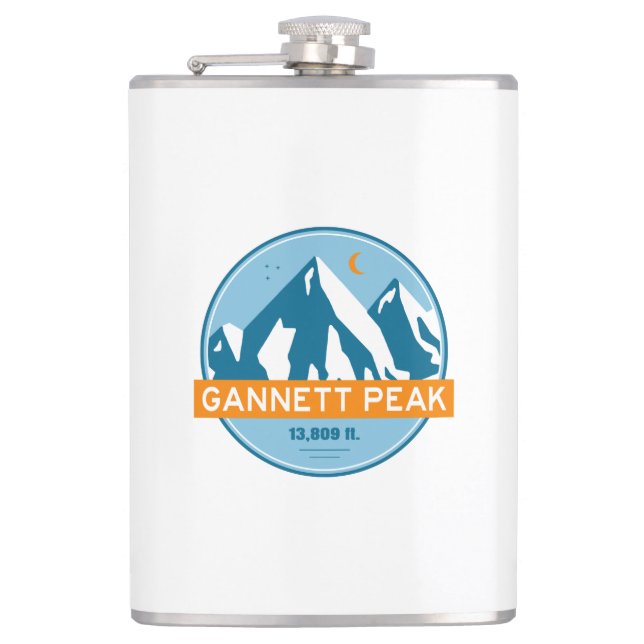 Gannett Peak Wyoming Stars Måne Fickplunta (Framsidan)