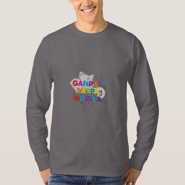 Ganpati Bappa Moriya T Shirt (Framsida)