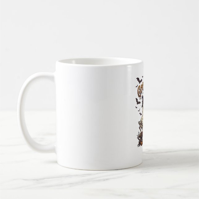 Gänsehaut Halloween Gässor Häxhattar Magi Bok_1 Kaffemugg (Vänster)