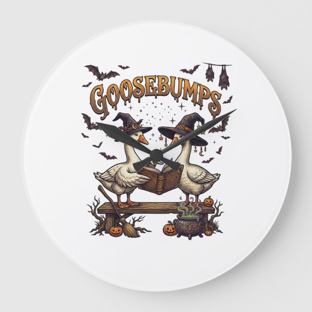 Gänsehaut Halloween Gässor Häxhattar Magi Bok_1 Stor Klocka (Framsida)
