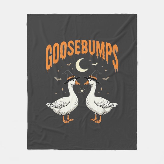 Gänsehaut Halloween-Häxa Gäss Vektordesign Fleecefilt (Framsidan)