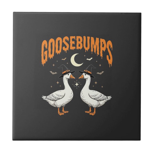 Gänsehaut Halloween-Häxa Gäss Vektordesign Kakelplatta (Framsidan)