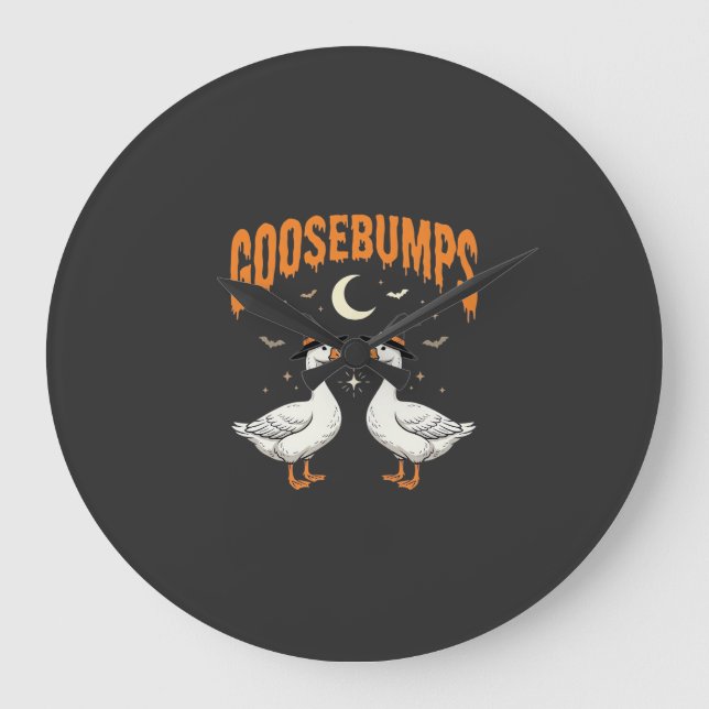 Gänsehaut Halloween-Häxa Gäss Vektordesign Stor Klocka (Framsida)