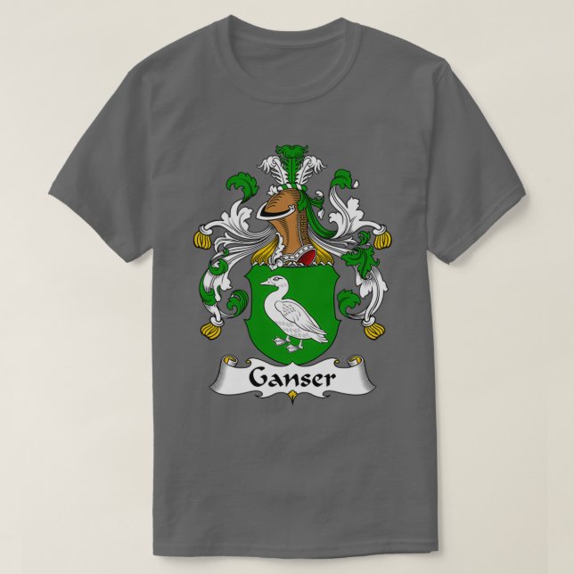 Ganser Jackar Arm Family Crest T Shirt (Design framsida)