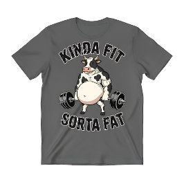 Ganska Fit Ganska Tjock Ko – Rolig Gymparodi T Shirt