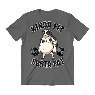 Ganska Fit Ganska Tjock Ko – Rolig Gymparodi T Shirt