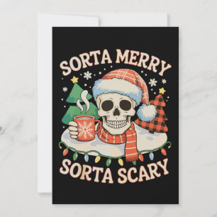 Ganska glad ganska läskig skelett jul julkort