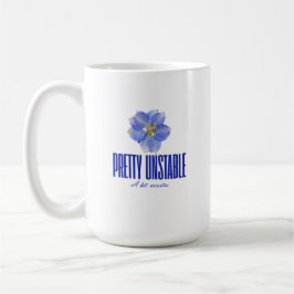 Ganska ostabil: Blå blommig statement T-shirt Kaffemugg