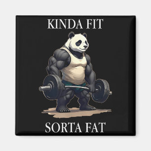 Ganska pass formigt fet gym panda tyngdlyftning tr magnet