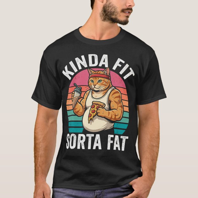 Ganska Passabel Lite Fet Rolig Gym Träning T Shirt (Framsida)