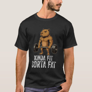 Ganska Passabel Någorlunda Fet Kapybaratyngdlyftni T Shirt