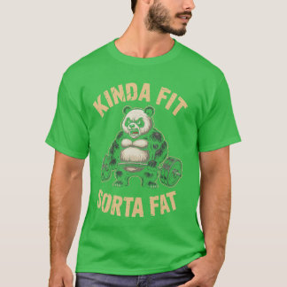 Ganska passande ganska fet rolig gym panda tyngdly t shirt