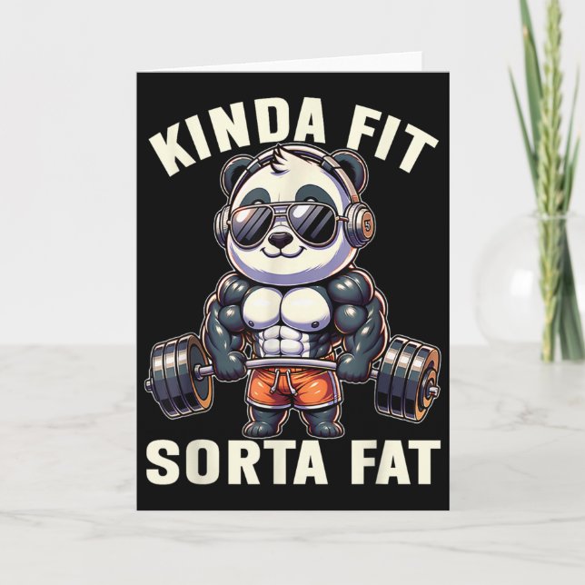 Ganska passande ganska fet - Rolig gymbjörn som ly Kort (Framsida)