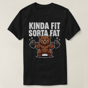 Ganska passlig ganska fet rolig björn tyngdlyftnin t shirt