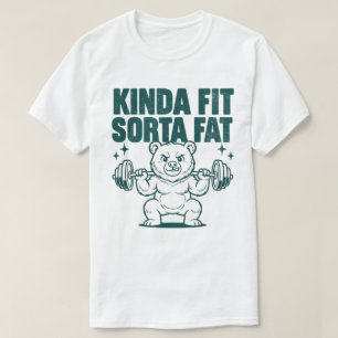 Ganska passlig ganska fet rolig björn tyngdlyftnin t shirt