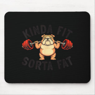 Ganska passlig ganska fet rolig gym bulldog tyngdl musmatta