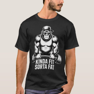 Ganska passlig ganska fet rolig gym gorillor träni t shirt