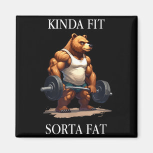 Ganska passlig ganska fet - rolig gymbjörn som lyf magnet