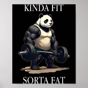 Ganska passlig ganska tjock gympanda tyngdlyftning poster
