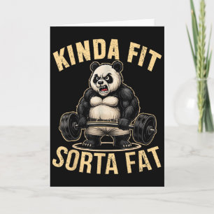 Ganska passlig ganska tjock - Rolig gym Panda tyng Kort