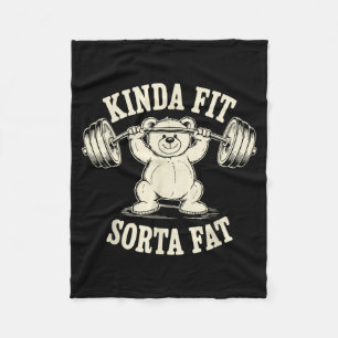 Ganska passlig ganska tjock rolig gym söt björn re fleecefilt