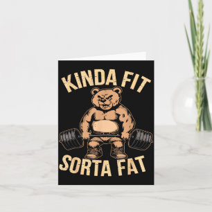 Ganska passlig ganska tjock - Rolig gymbjörn som l Kort