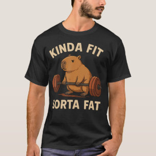 Ganska Passlig Lite Fet Rolig Gym Söt Capybara Vik T Shirt
