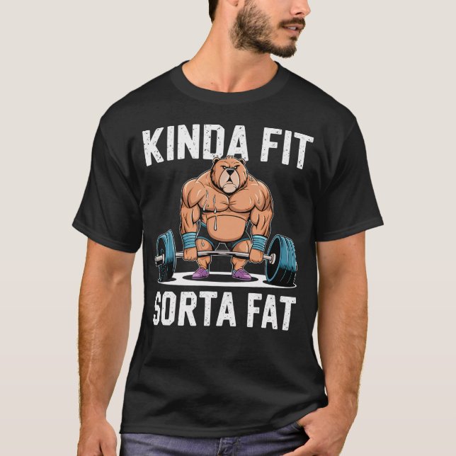 Ganska Passlig Lite Fet T-shirt Rolig Gym Kropp Sö (Framsida)